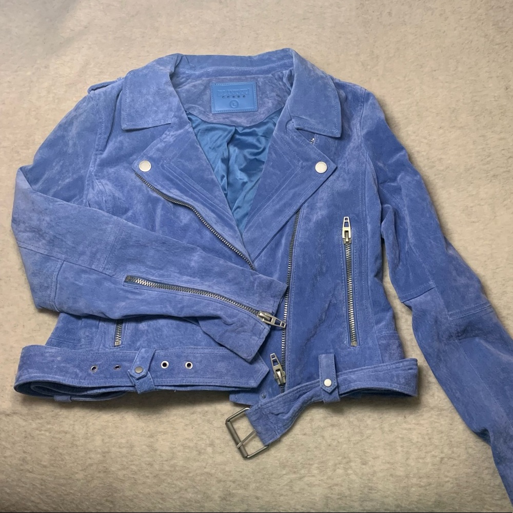 🔵BLANKNYC BLUE SUEDE MOTO JACKET🔵